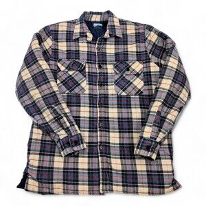 Fieldmaster Quilted Lined Plaid Shacket Jacket Women's M